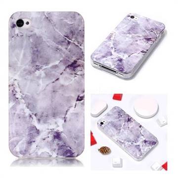 Light Gray Soft TPU Marble Pattern Phone Case for iPhone 4s 4