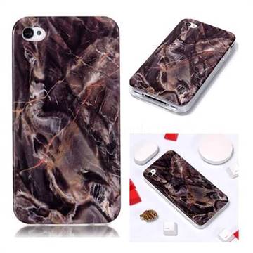 Brown Soft TPU Marble Pattern Phone Case for iPhone 4s 4