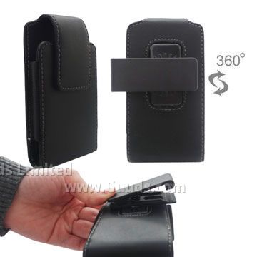 Leather Pouch Case for iPhone 4S / iPhone 4 with Belt Clip