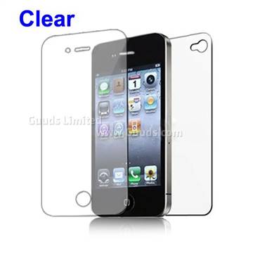 Front and Back Screen Protector Guard for iPhone 4 4S - Clear
