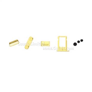 Electroplating Side Buttons With Sim Card Tray And Button Spacer For Iphone 5 Replacement Gold Guuds