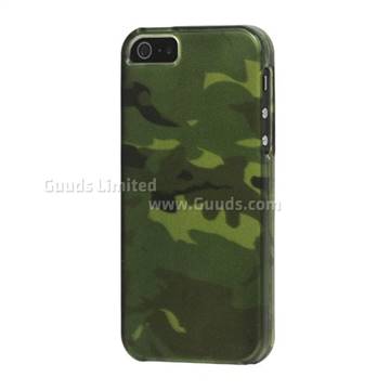 Snap-On Green Camouflage Pattern Hard Cover for iPhone 5s / iPhone 5