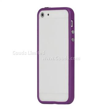 Plastic and TPU Combo Bumper Case for iPhone 5s / iPhone 5 - Purple