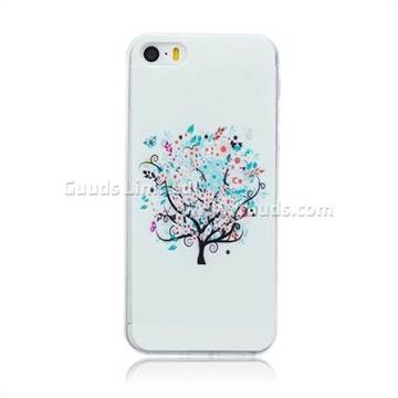 Colorful Tree Painted Ultra Slim TPU Back Cover for iPhone 5s / iPhone 5
