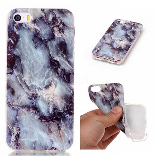 Rock Blue Soft TPU Marble Pattern Case for iPhone SE 5s 5