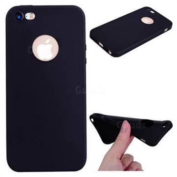 Candy Soft TPU Back Cover for iPhone SE 5s 5 - Black
