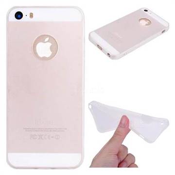Candy Soft TPU Back Cover for iPhone SE 5s 5 - White