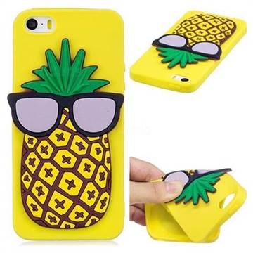 Pineapple Soft 3D Silicone Case for iPhone SE 5s 5