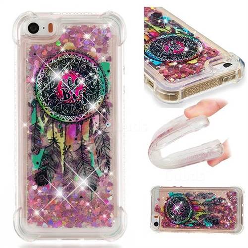 Seal Wind Chimes Dynamic Liquid Glitter Sand Quicksand Star TPU Case for iPhone SE 5s 5
