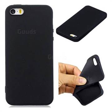 Candy TPU Soft Back Phone Cover for iPhone SE 5s 5 - Black