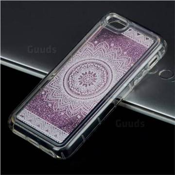 Mandala Glassy Glitter Quicksand Dynamic Liquid Soft Phone Case for iPhone SE 5s 5