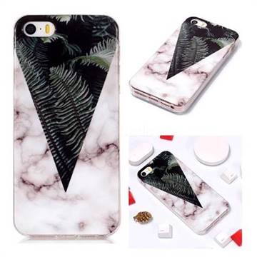 Leaf Soft TPU Marble Pattern Phone Case for iPhone SE 5s 5