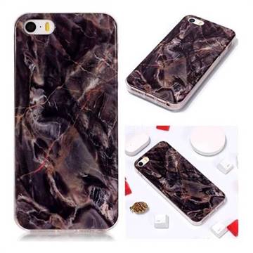 Brown Soft TPU Marble Pattern Phone Case for iPhone SE 5s 5
