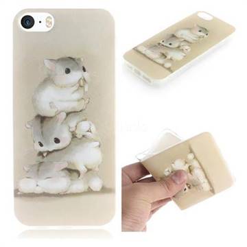Three Squirrels IMD Soft TPU Cell Phone Back Cover for iPhone SE 5s 5