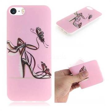 Butterfly High Heels IMD Soft TPU Cell Phone Back Cover for iPhone SE 5s 5