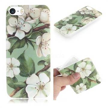 Watercolor Flower IMD Soft TPU Cell Phone Back Cover for iPhone SE 5s 5