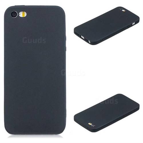 Candy Soft Silicone Protective Phone Case for iPhone SE 5s 5 - Black