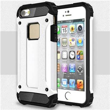 King Kong Armor Premium Shockproof Dual Layer Rugged Hard Cover for iPhone SE 5s 5 - White