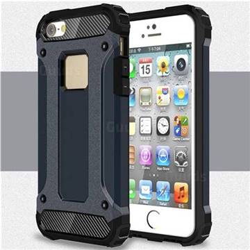 King Kong Armor Premium Shockproof Dual Layer Rugged Hard Cover for iPhone SE 5s 5 - Navy