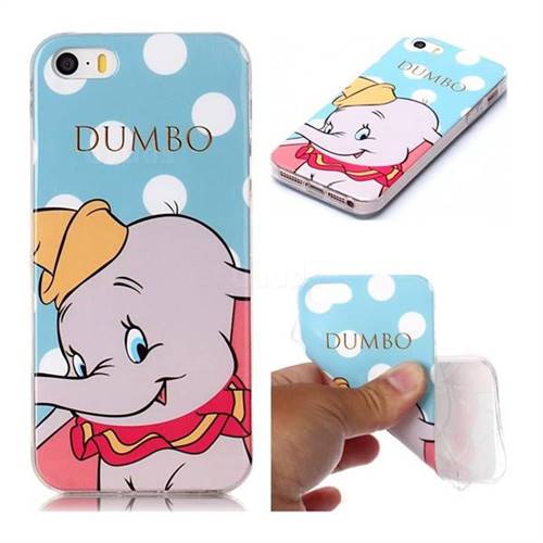 Dumbo Elephant Soft TPU Cell Phone Back Cover for iPhone SE 5s 5
