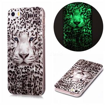 Leopard Tiger Noctilucent Soft TPU Back Cover for iPhone SE 5s 5