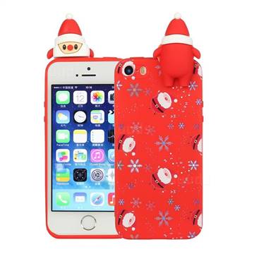 Snowflakes Gloves Christmas Xmax Soft 3D Doll Silicone Case for iPhone SE 5s 5