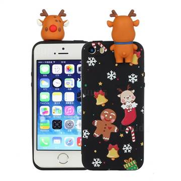 Gift Snow Christmas Xmax Soft 3D Doll Silicone Case for iPhone SE 5s 5
