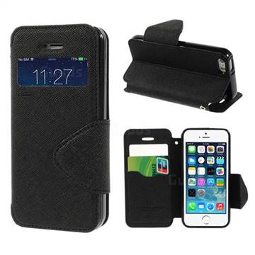 Roar Korea Diary View Leather Flip Cover for iPhone 5s / iPhone 5 - Black