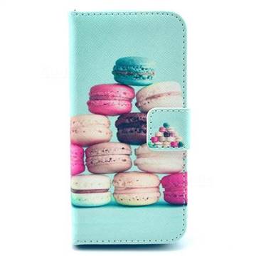 Colorful Macaroons Leather Wallet Case for iPhone SE 5s 5