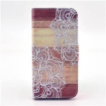 Lace Mandala Leather Wallet Case for iPhone SE 5s 5