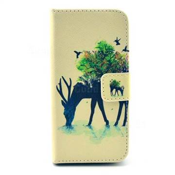 Antelope Leather Flip Wallet Case Cover for iPhone SE 5s 5