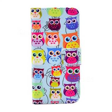 Cute Owls Leather Wallet Case for iPhone SE 5s 5