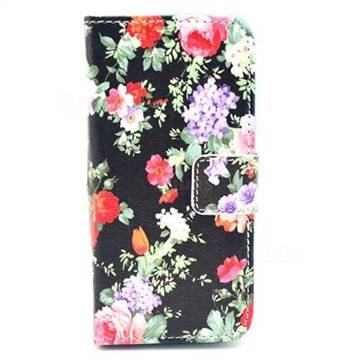 Garden Flowers Leather Wallet Case for iPhone SE 5s 5