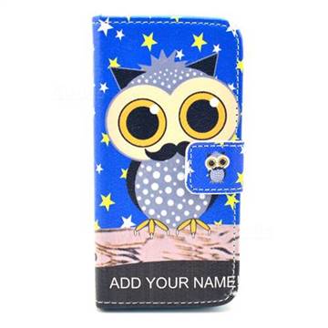 Starry Owl Leather Wallet Case for iPhone SE 5s 5