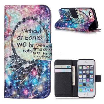 Do Have Dreams Leather Wallet Case for iPhone SE 5s 5