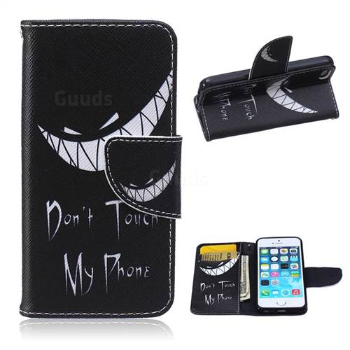 Crooked Grin Leather Wallet Case for iPhone 5s / iPhone 5