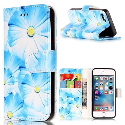 Orchid Flower PU Leather Wallet Case for iPhone SE 5s 5