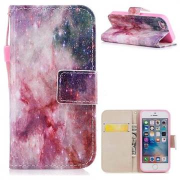 Cosmic Stars PU Leather Wallet Case for iPhone SE 5s 5