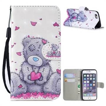 Love Panda 3D Painted Leather Wallet Phone Case for iPhone SE 5s 5