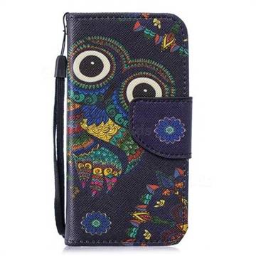 Totem Owl PU Leather Wallet Phone Case for iPhone SE 5s 5