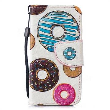 Colored Macaron PU Leather Wallet Phone Case for iPhone SE 5s 5