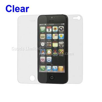 Clear Front and Back LCD Screen Protector for iPhone 5s / iPhone 5
