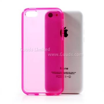 Transmissive Soft TPU Gel Case for iPhone 5C - Rose