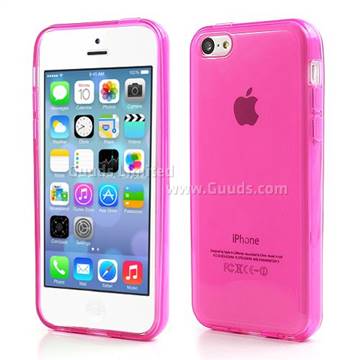 Inner Frosted Soft TPU Gel Case for iPhone 5C - Rose