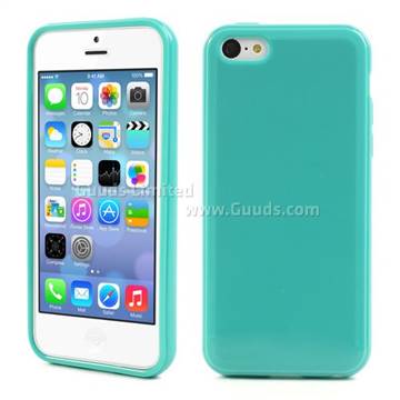 Glossy Jelly TPU Case for iPhone 5C - Green