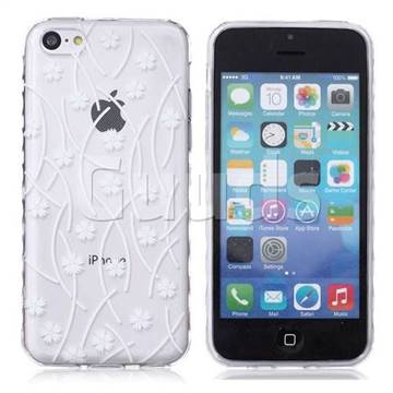 Snowflake Painted Non-slip TPU Back Cover for iPhone 5c