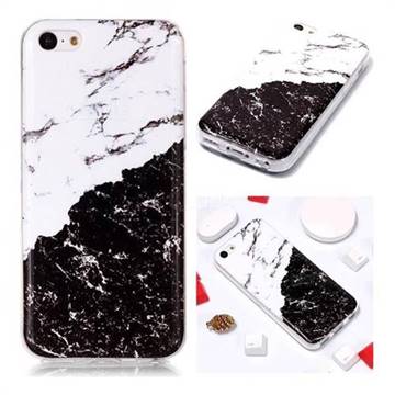 Black and White Soft TPU Marble Pattern Phone Case for iPhone 5c
