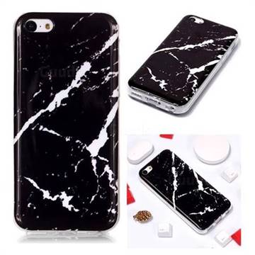 Black Rough white Soft TPU Marble Pattern Phone Case for iPhone 5c