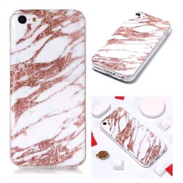 Rose Gold Grain Soft TPU Marble Pattern Phone Case for iPhone 5c
