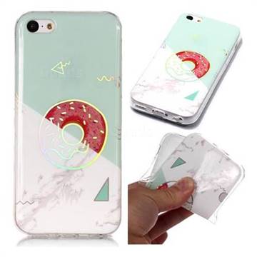 Donuts Marble Pattern Bright Color Laser Soft TPU Case for iPhone 5c